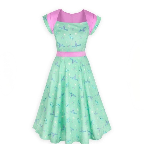 Disney Aqua and Pink Midi Dress - Picture 2 of 8